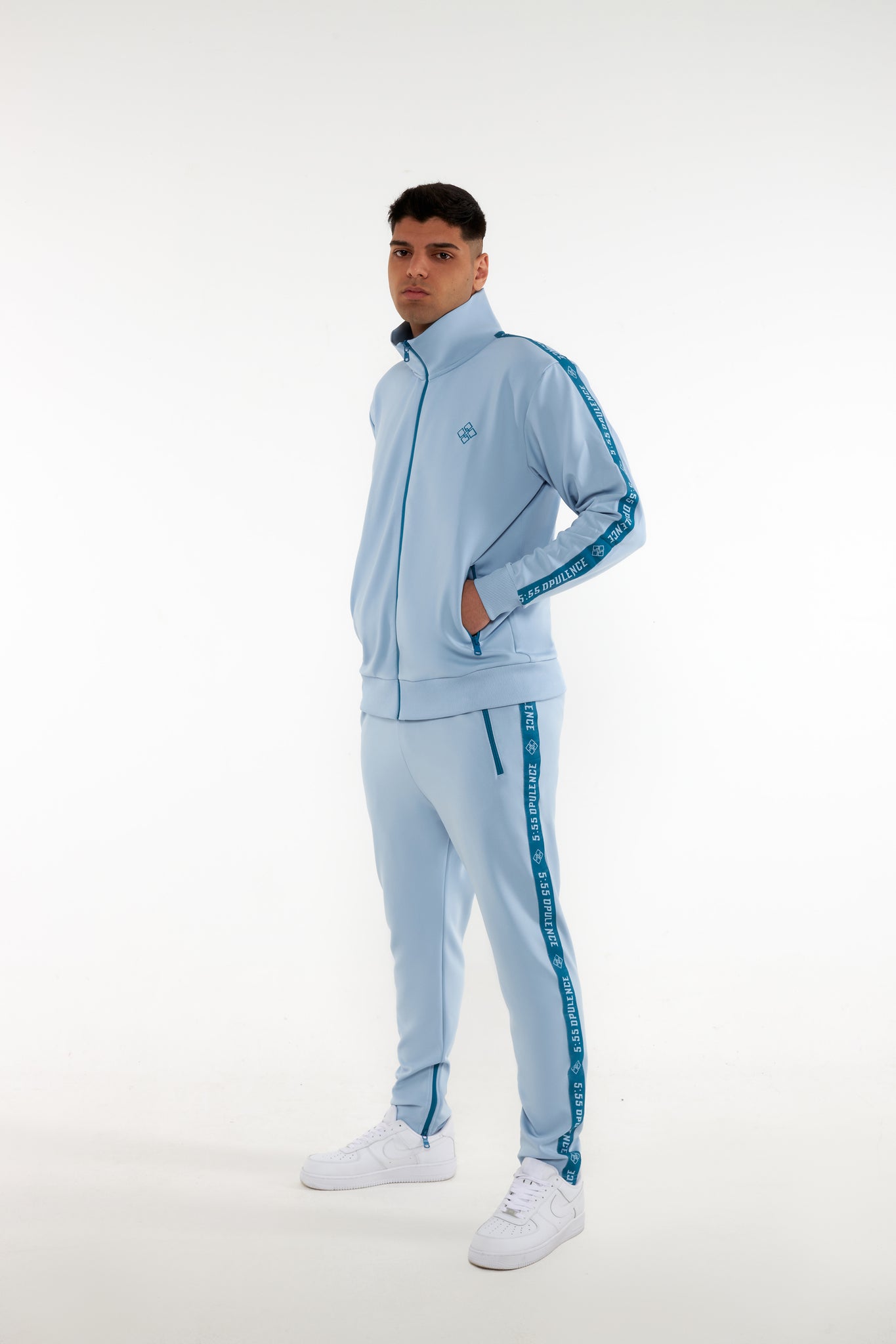 Light Blue Jogger Sweatpants - Luxury Streetwear | AETERIUS